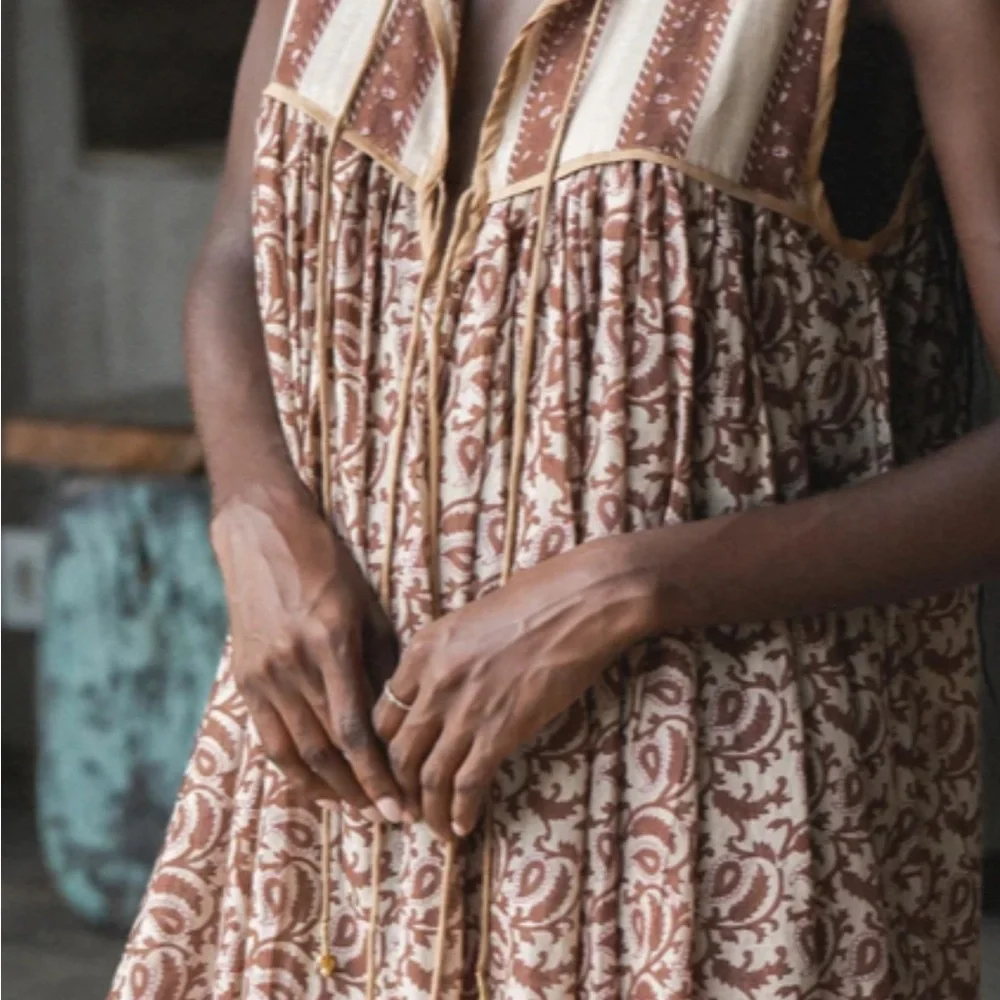 Daughters of India Aahna Dress ~ Walnut - Picture 6 of 11